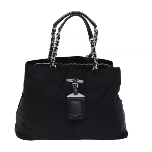 PRADA Tote Bag Nylon Black Auth - Picture 2 of 16